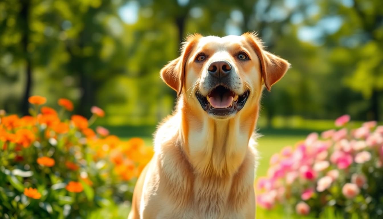 Calm dog enjoying nature, highlighting benefits of CBD For Pet for relaxation and health.