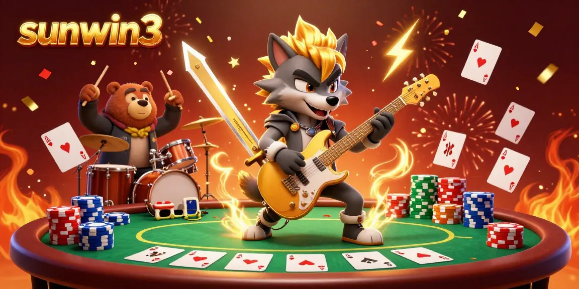 Experience thrilling gameplay at sunwin3 with vibrant casino action and exciting poker elements in a dynamic scene.