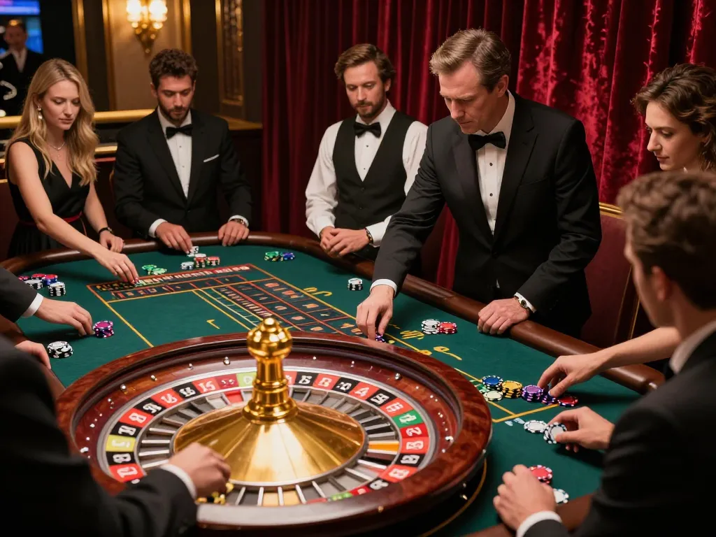 Players engaging at a roulette table while strategizing bets on nowgoals environment.