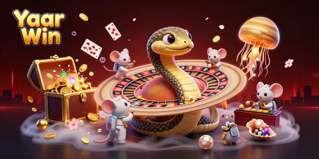 Bet on Yaar Win's vibrant games as astronauts thrive in a cosmic casino setting.