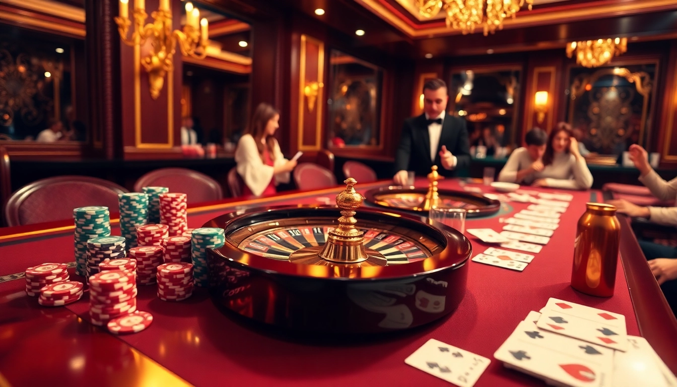 Engaged players enjoying a thrilling game at the b52club casino table.