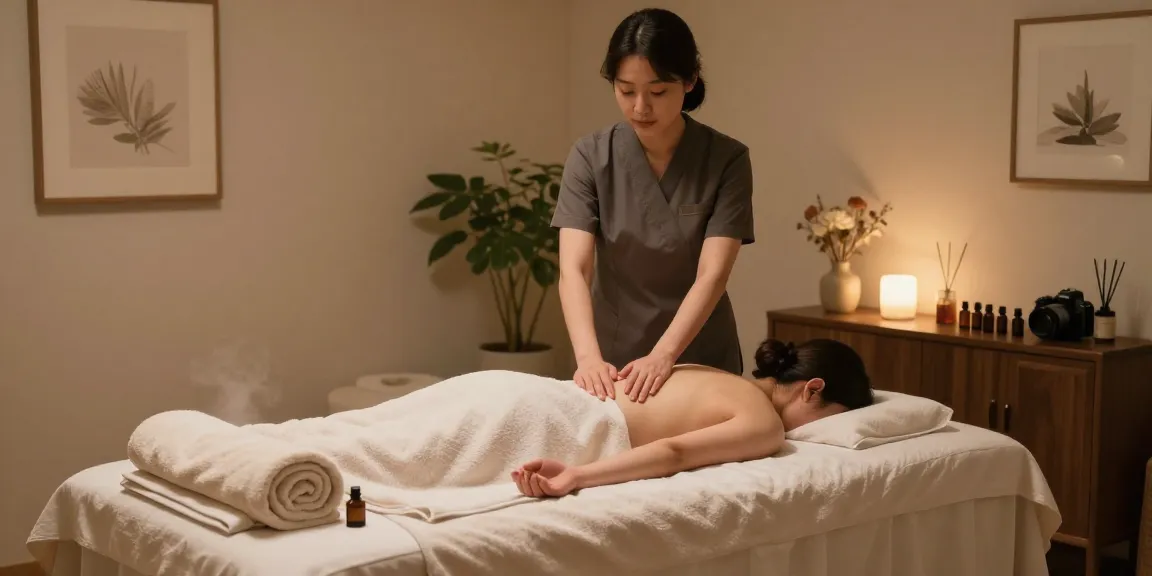 Relaxing 대구스웨디시 massage therapy setup with soothing ambiance.