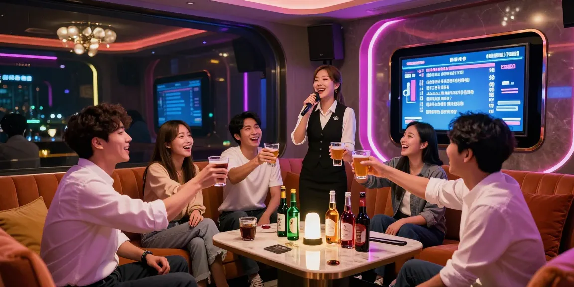Experience the vibrant nightlife at www.3no.org with friends in a luxurious private karaoke room, enjoying music, drinks, and hospitality.