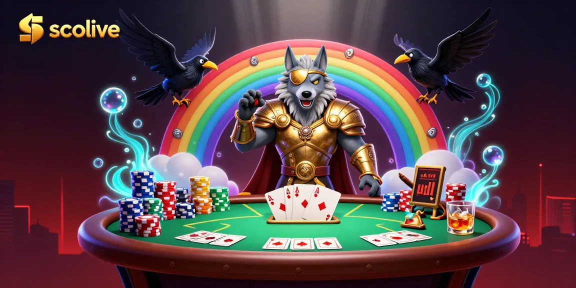 Socolive brings the thrill of online betting with a vibrant poker scene featuring mythical characters and casino elements.