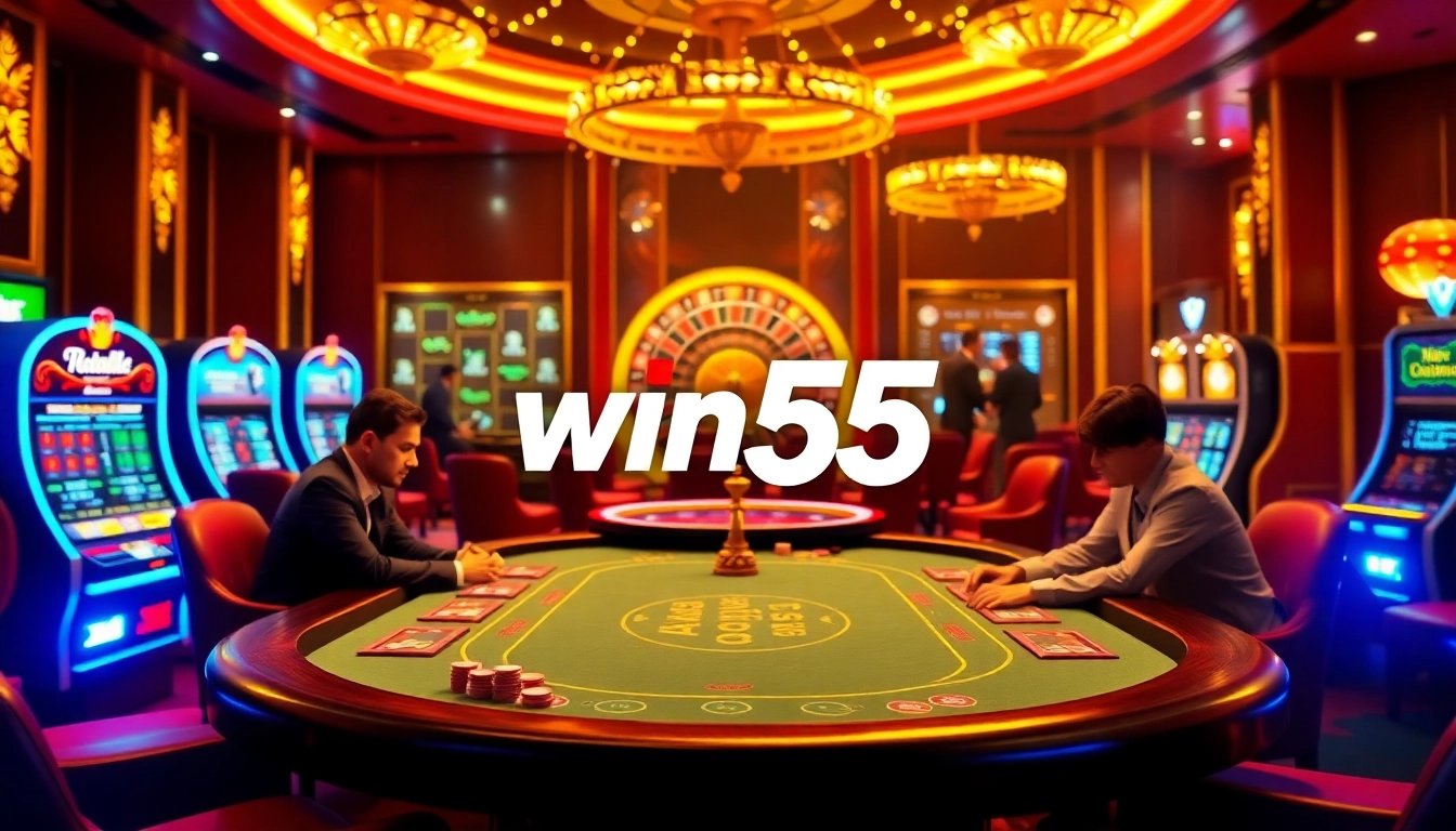 Experience thrilling gameplay at win55 with an elegant poker scene full of excitement.