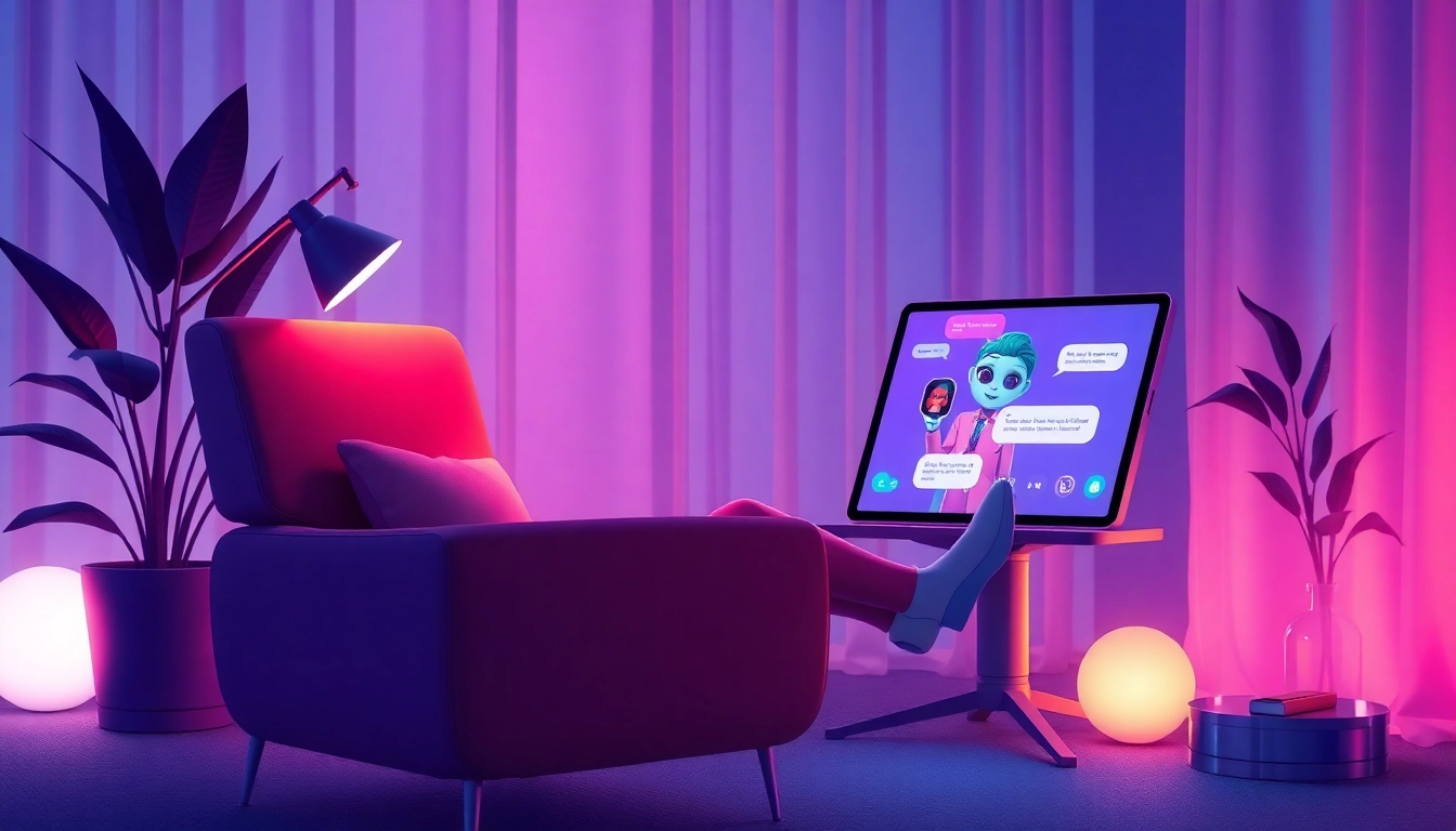 Engaging in AI chat sex with lifelike virtual companions in an intimate digital environment.