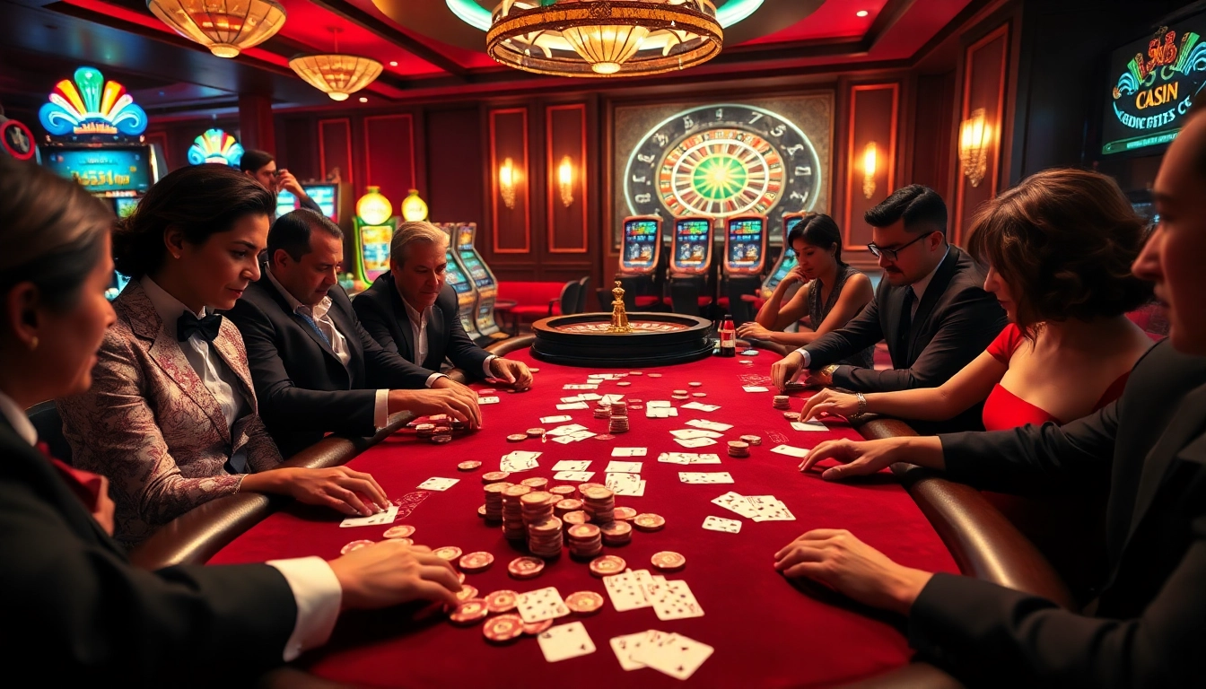 Experience the thrill of poker at 555win's luxurious casino table with vibrant chips and cards.