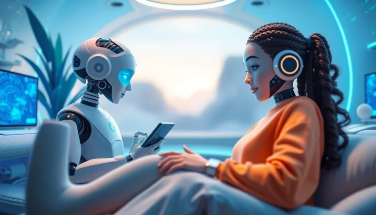 Engaging moment between a user and an AI companion, highlighting the concept of crush on ai.